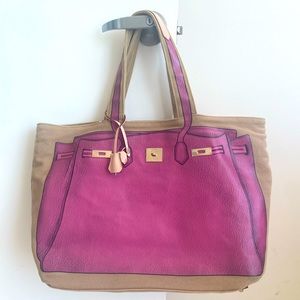 V73 iconic Birkin-print Canvas Tote